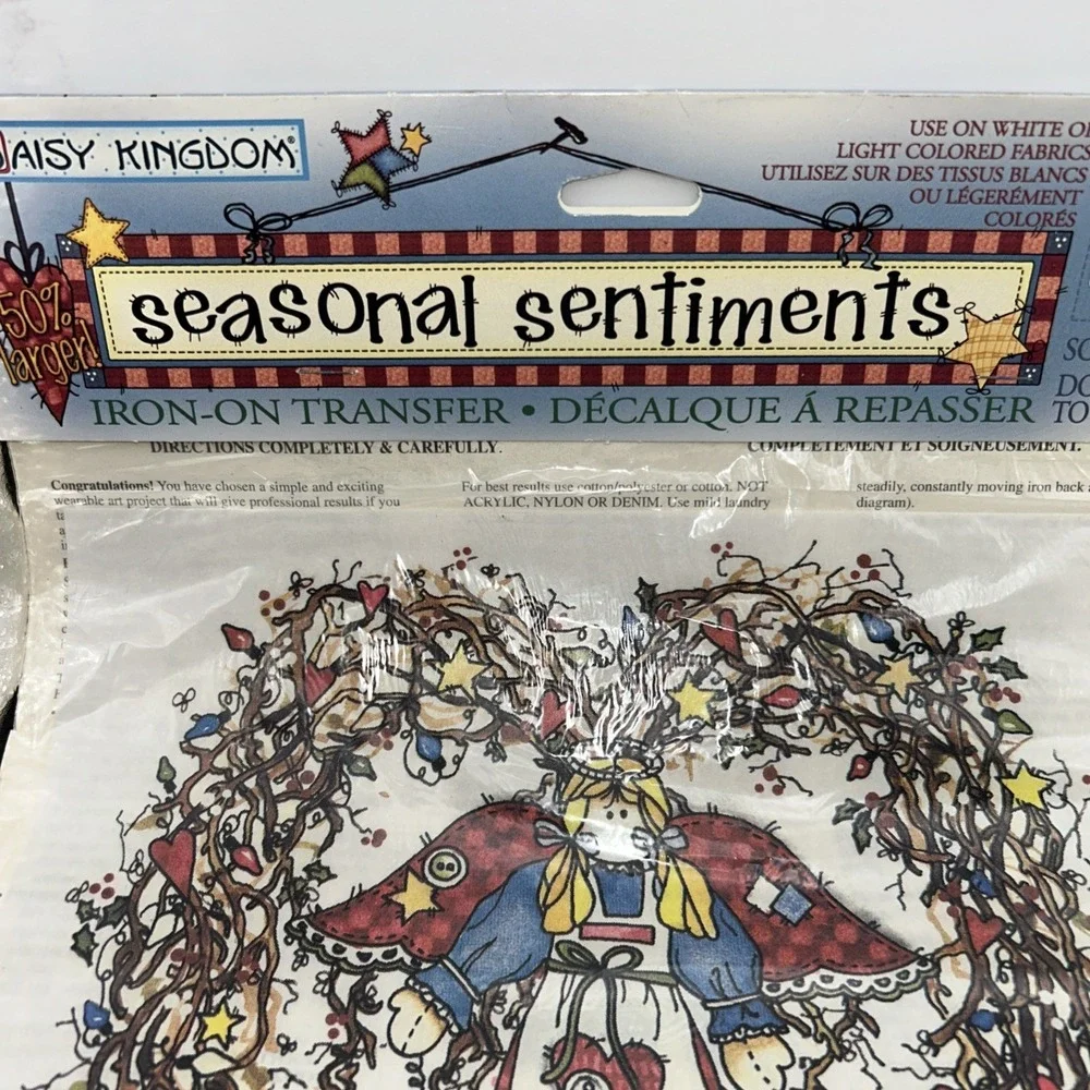 Daisy Kingdom Seasonal Sentiments Iron On Transfer‎ 1997 Wonderful Time
